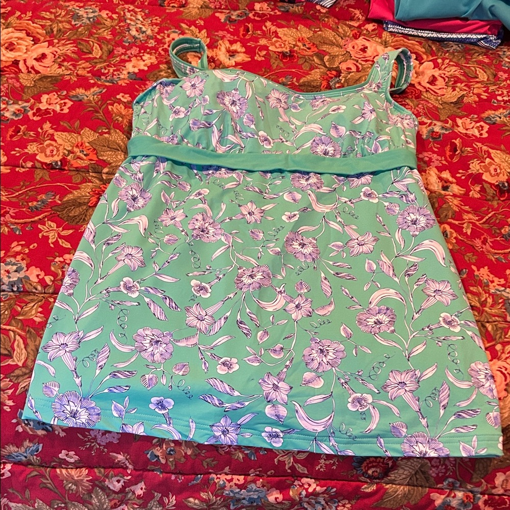 Lands' End underwire swim dress